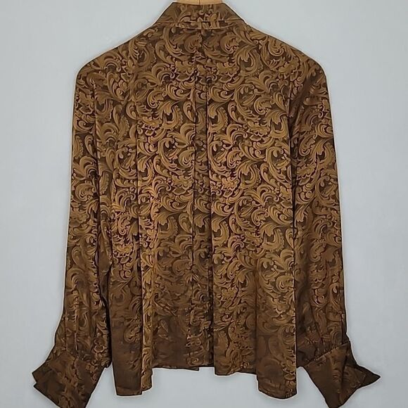 Vintage Levante Silk Shirt Size 10 - Picture 7 of 7